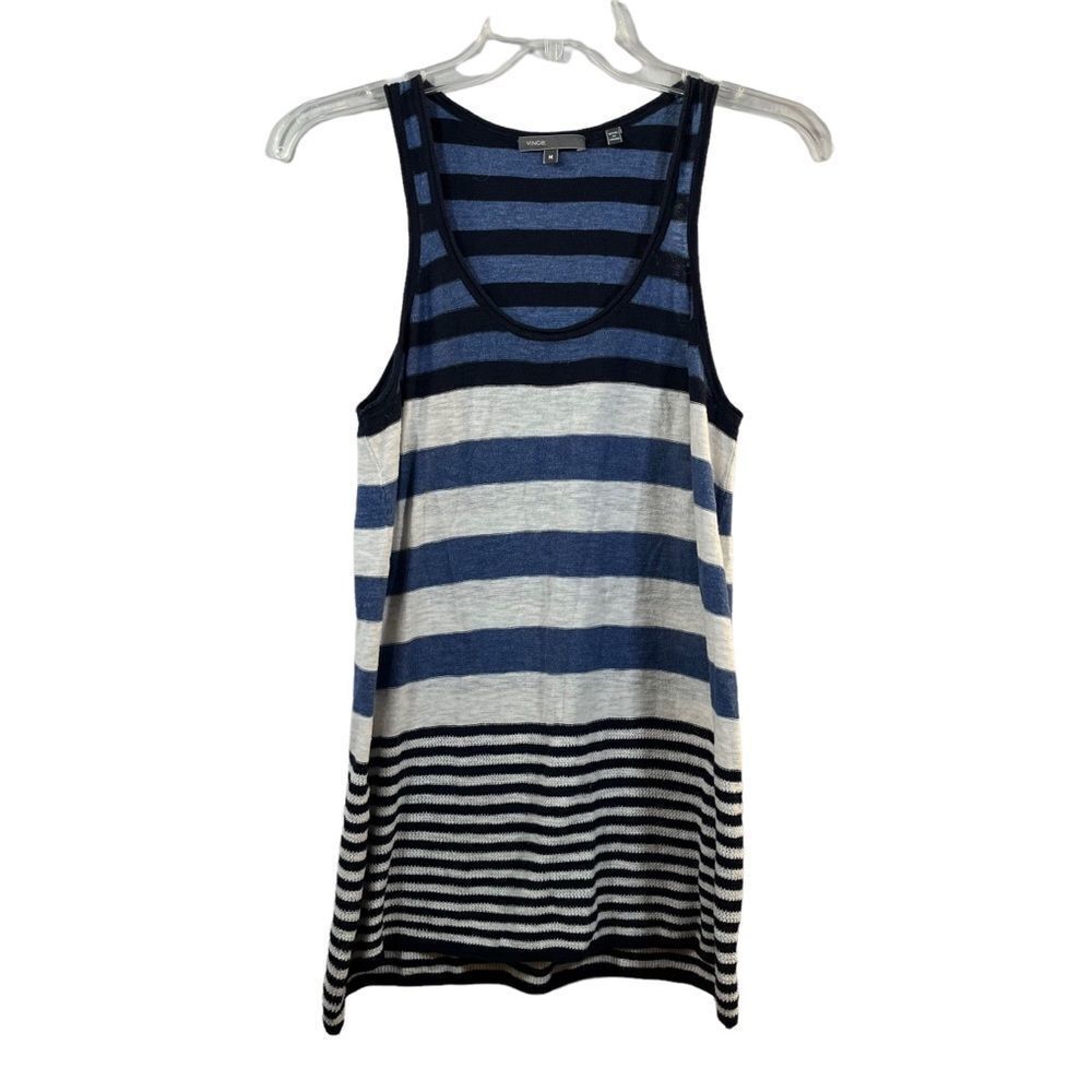 Vince Long Striped Tank